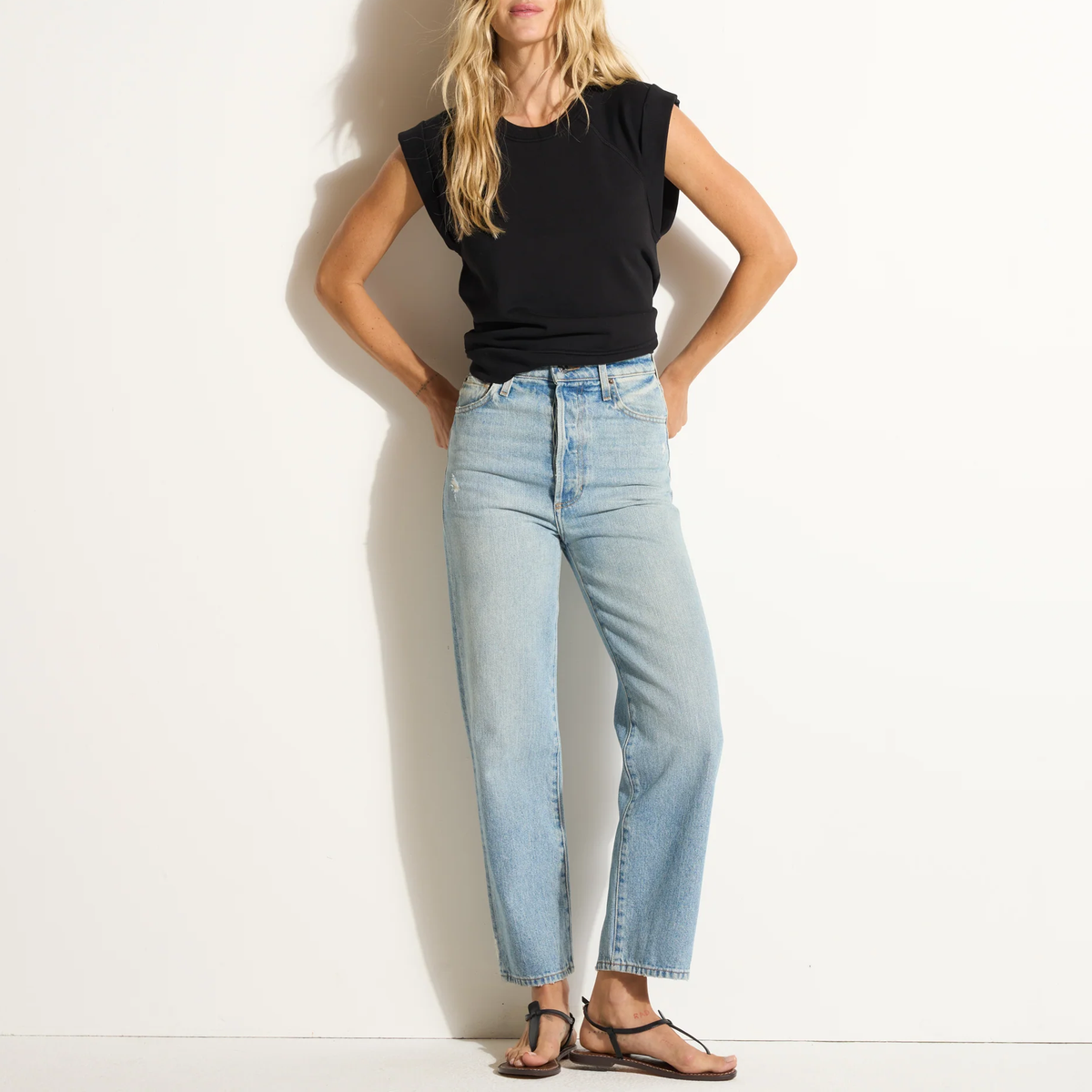 Raglan Cap Sleeve French Terry Top