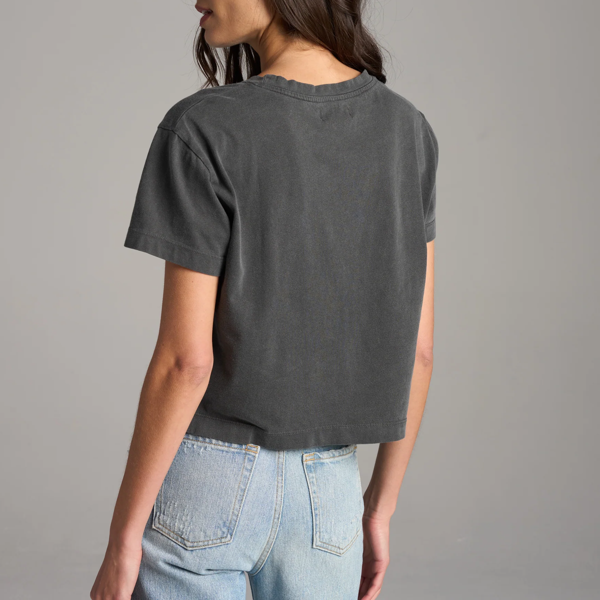 Boyfriend Style Cropped Short Sleeve Tee