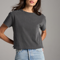 Boyfriend Style Cropped Short Sleeve Tee