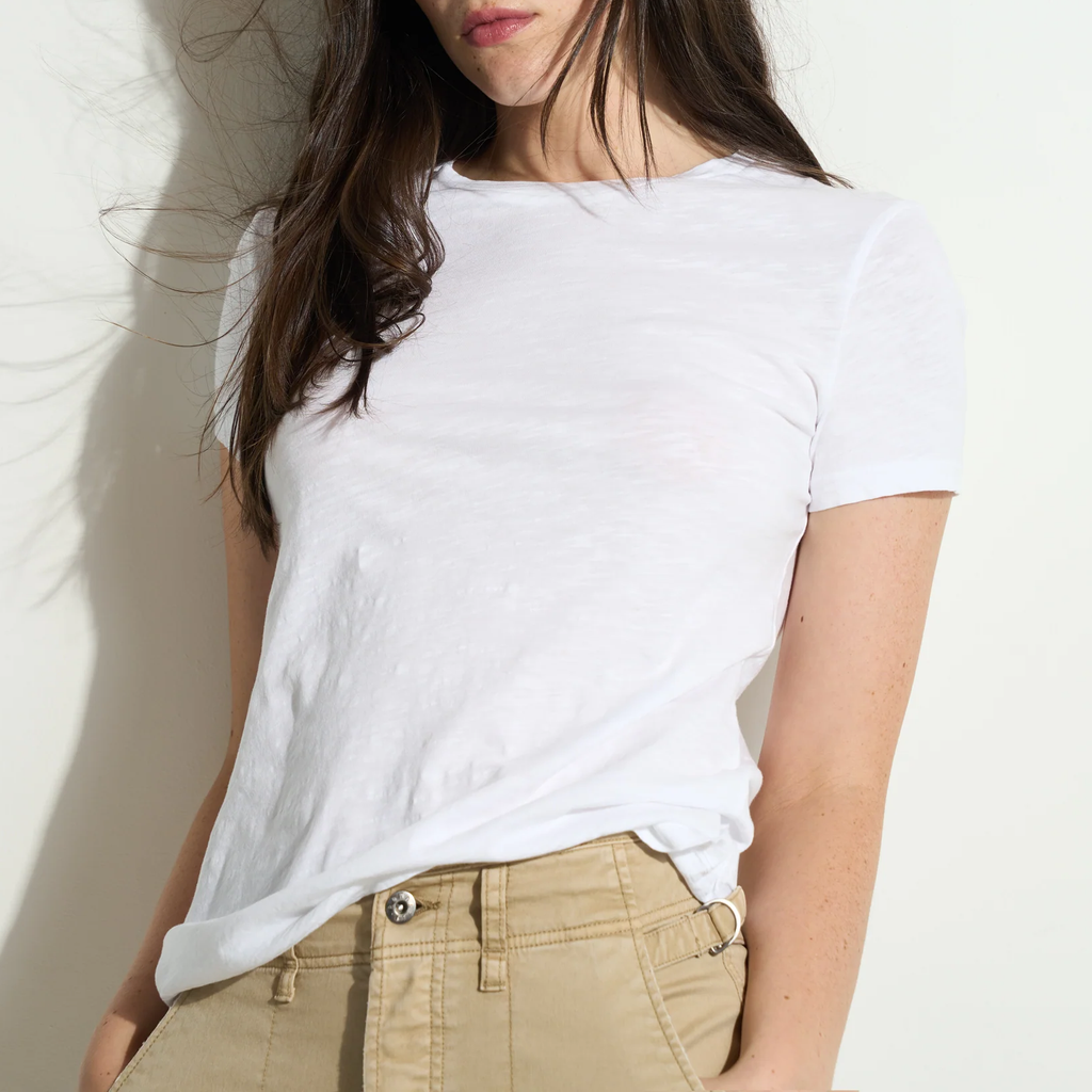 Long Length Slub Crew Neck Tee
