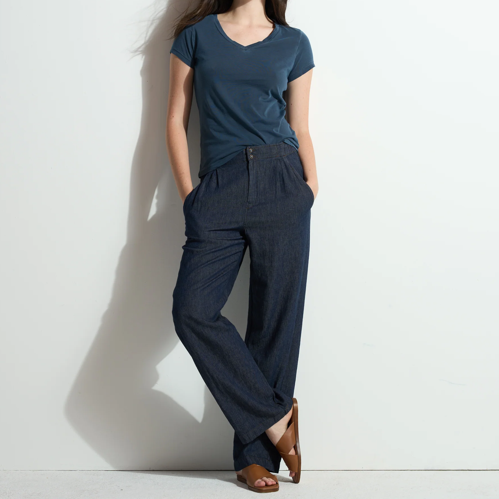 Slim Vintage V Neck Short Sleeve Tee