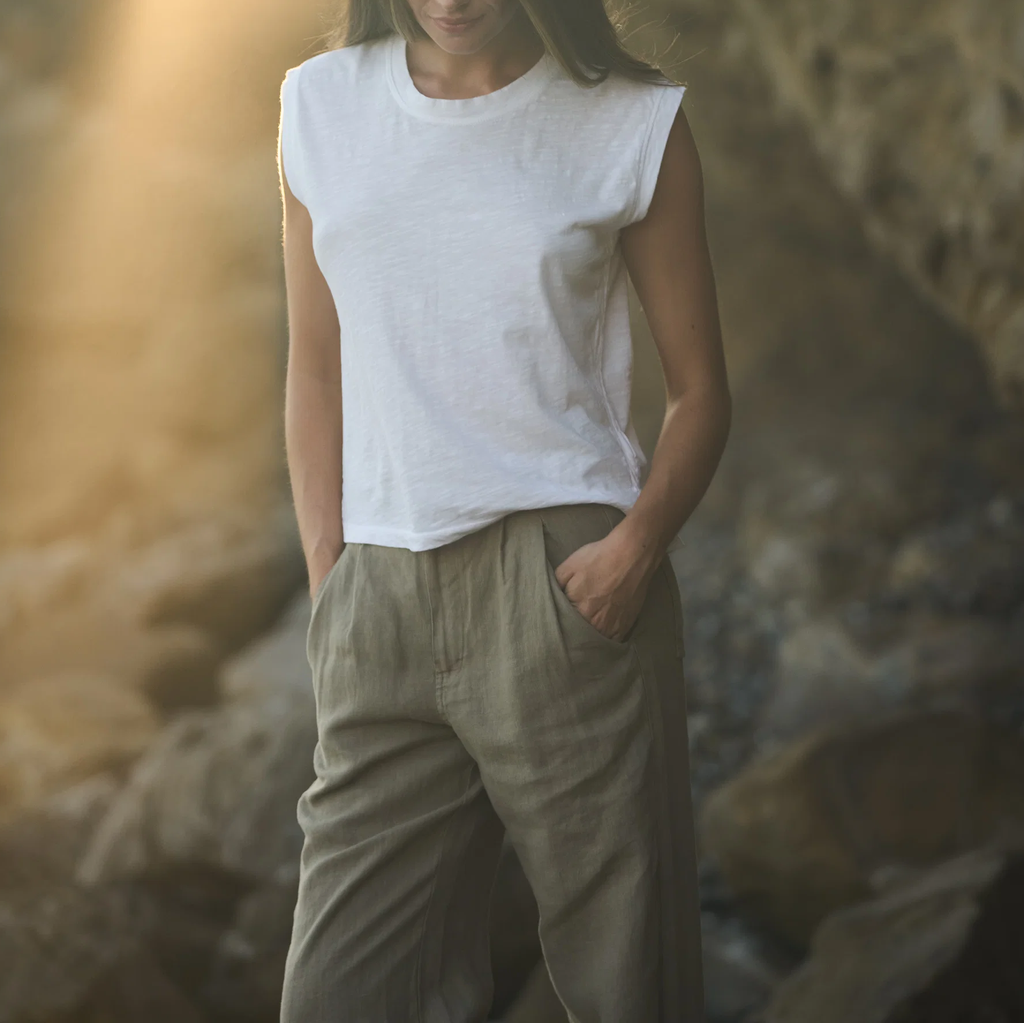 Boxy Crew Neck Muscle Tank